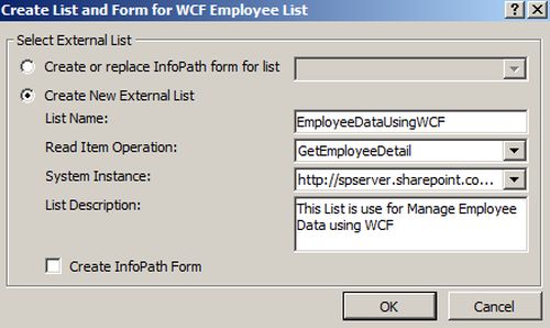 select external list